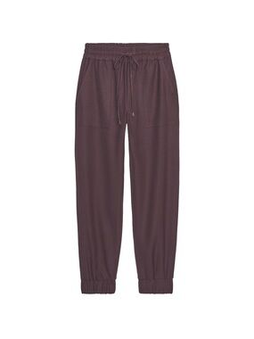 ZARA - ZW Collection Drawstring Relaxed Jogger Pants in Burgundy